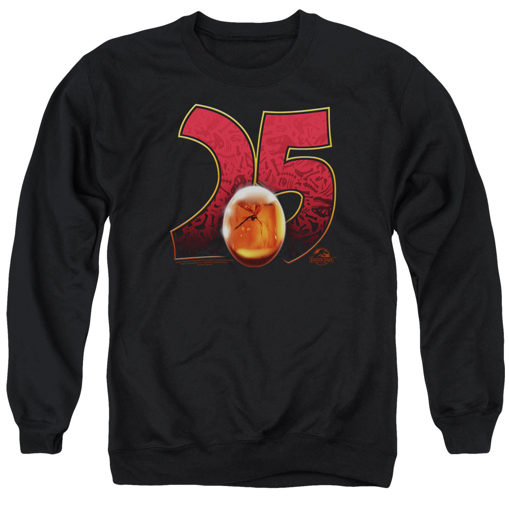 AN OFFCIALLY LICENSED JURASSIC PARK AMBER ADULT UNISEX CREWNECK SWEATSHIRT BLACK