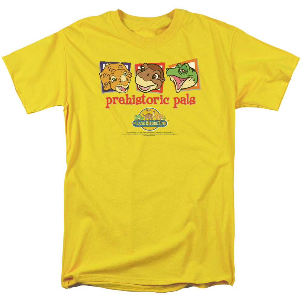 AN OFFCIALLY LICENSED LAND BEFORE TIME PREHISTORIC PALS MEN'S REGULAR FIT T-SHIRT YELLOW