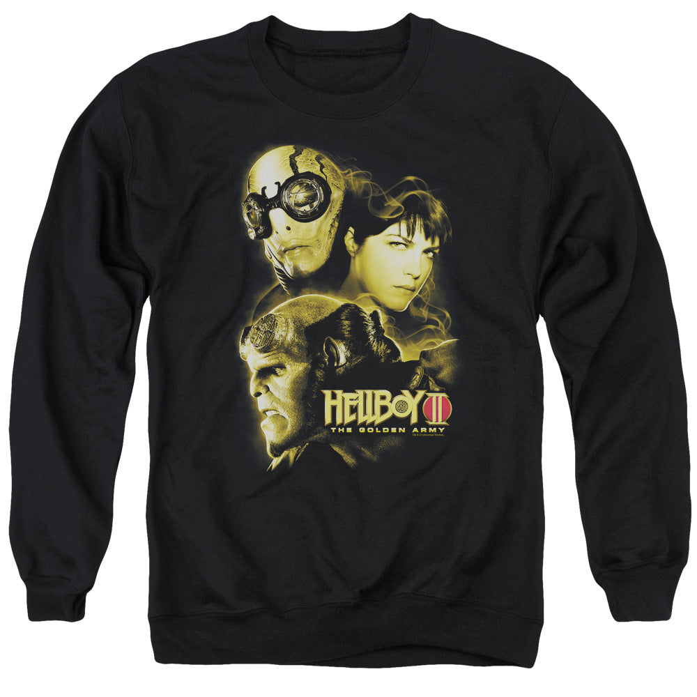 AN OFFCIALLY LICENSED HELLBOY II UNGODLY CREATURES ADULT UNISEX CREWNECK SWEATSHIRT BLACK