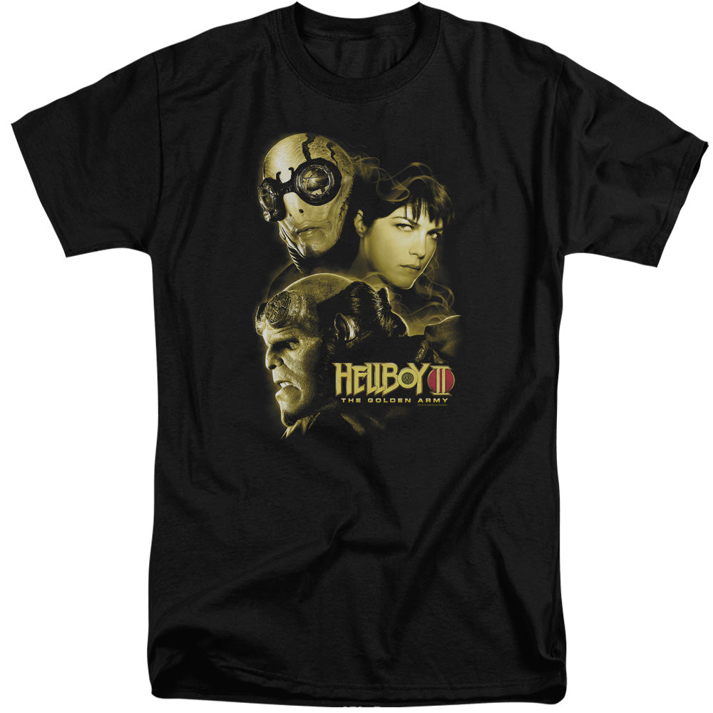 AN OFFCIALLY LICENSED HELLBOY II UNGODLY CREATURES MEN'S TALL FIT T-SHIRT BLACK
