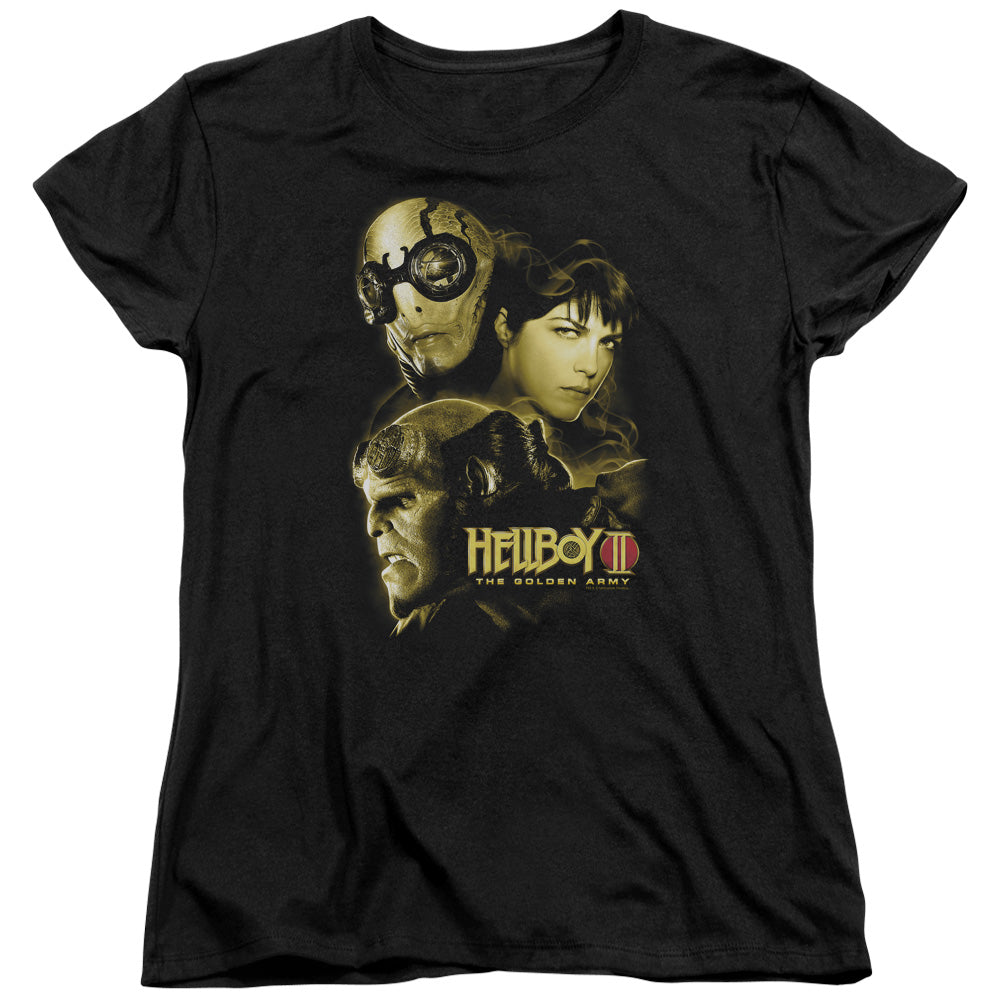 AN OFFCIALLY LICENSED HELLBOY II UNGODLY CREATURES WOMEN'S REGULAR FIT T-SHIRT BLACK