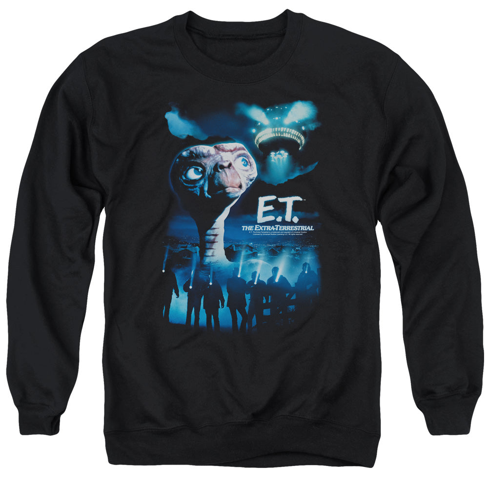AN OFFCIALLY LICENSED ET GOING HOME ADULT UNISEX CREWNECK SWEATSHIRT BLACK