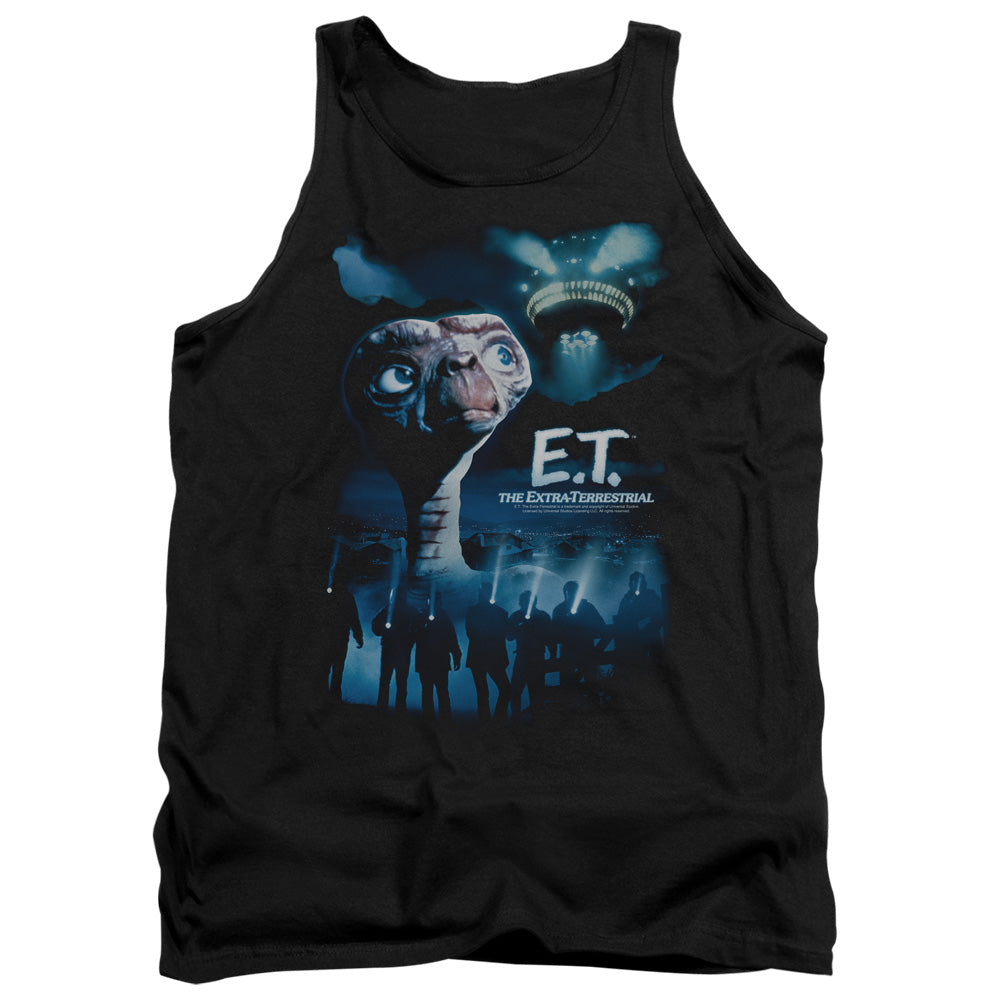 AN OFFCIALLY LICENSED ET GOING HOME ADULT UNISEX TANK TOP BLACK
