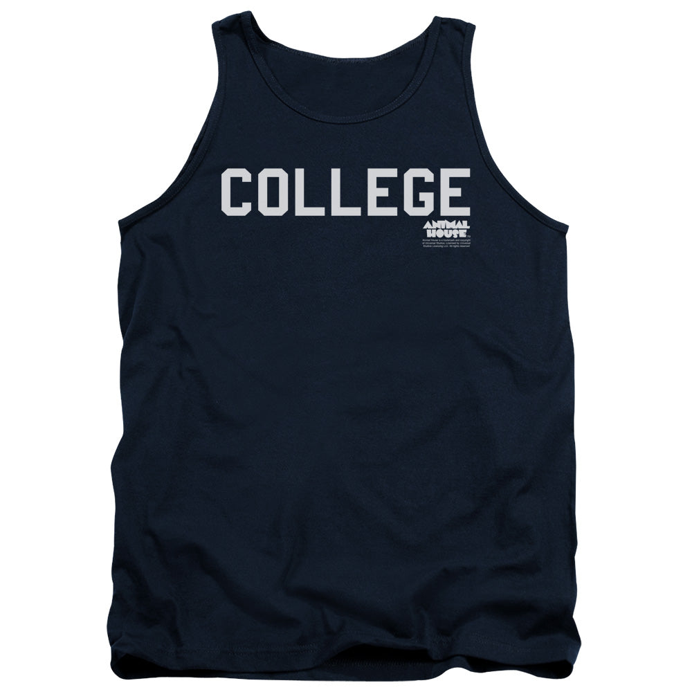 AN OFFCIALLY LICENSED ANIMAL HOUSE COLLEGE ADULT UNISEX TANK TOP NAVY