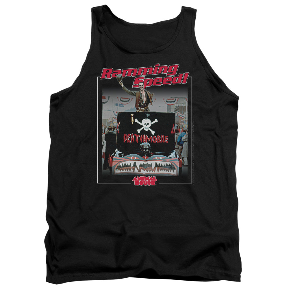 AN OFFCIALLY LICENSED ANIMAL HOUSE RAMMING SPEED ADULT UNISEX TANK TOP NAVY