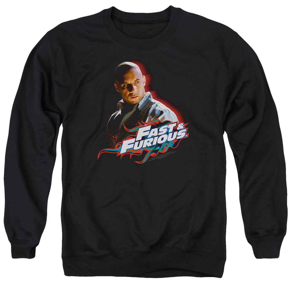 AN OFFCIALLY LICENSED FAST AND THE FURIOUS TORETTO ADULT UNISEX CREWNECK SWEATSHIRT BLACK