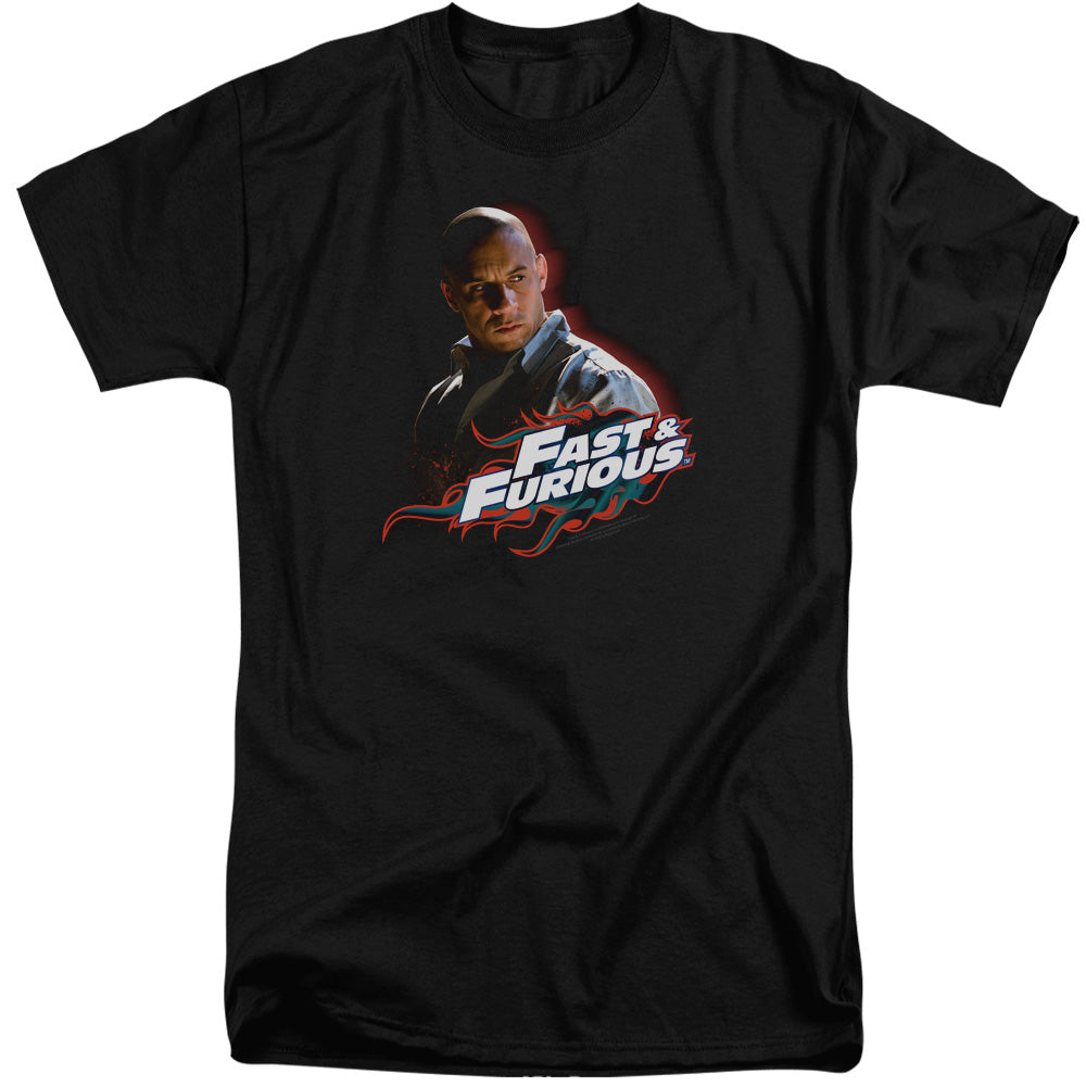AN OFFCIALLY LICENSED FAST AND THE FURIOUS TORETTO MEN'S TALL FIT T-SHIRT BLACK
