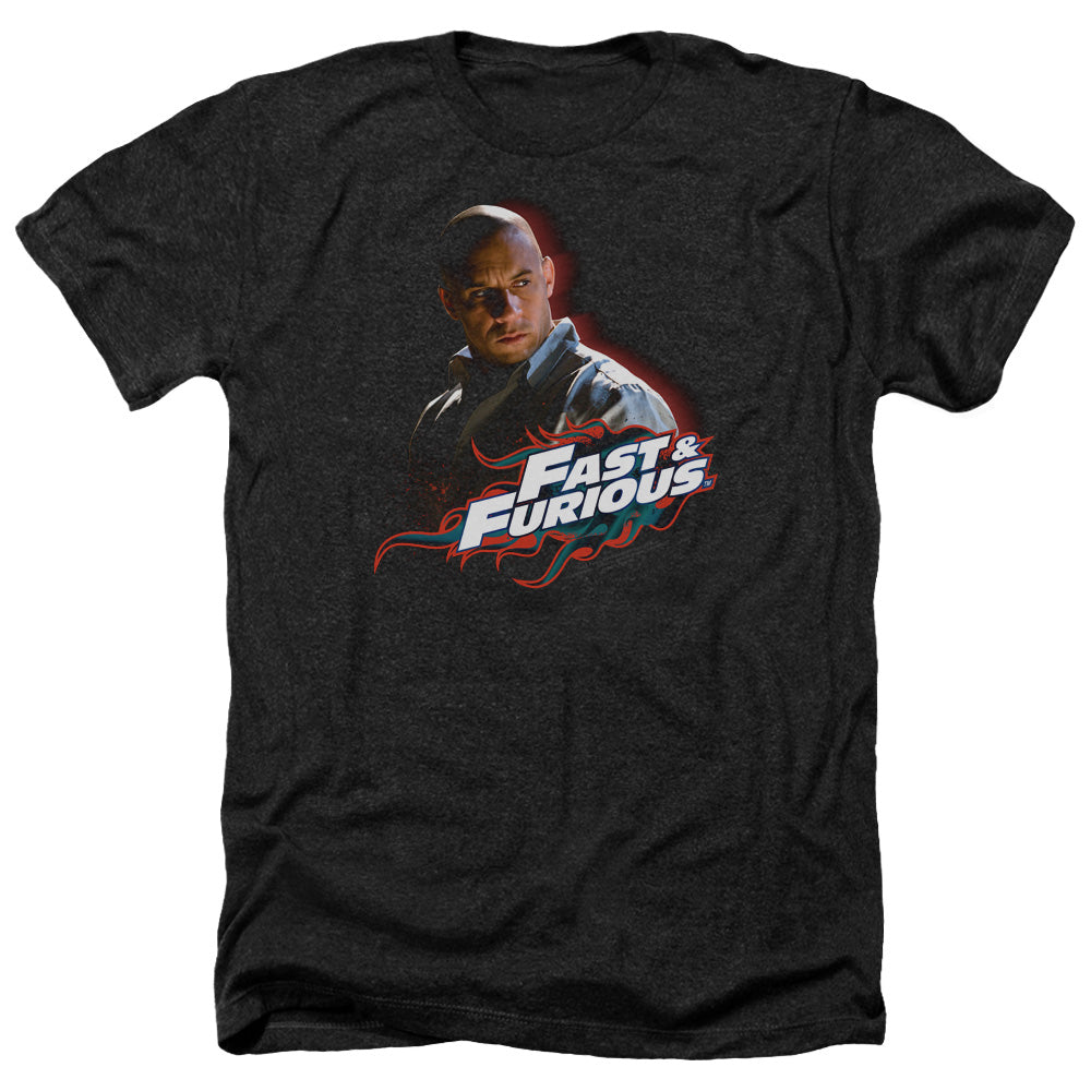 AN OFFCIALLY LICENSED FAST AND THE FURIOUS TORETTO MEN'S HEATHER T-SHIRT CHARCOAL