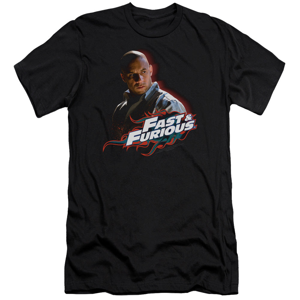 AN OFFCIALLY LICENSED FAST AND THE FURIOUS TORETTO MEN'S PREMIUM SLIM FIT T-SHIRT BLACK