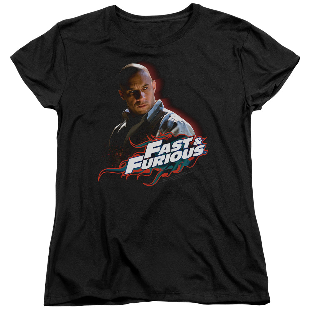 AN OFFCIALLY LICENSED FAST AND THE FURIOUS TORETTO WOMEN'S REGULAR FIT T-SHIRT BLACK