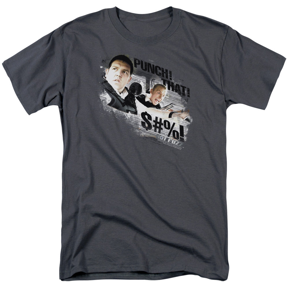 AN OFFCIALLY LICENSED HOT FUZZ PUNCH THAT MEN'S REGULAR FIT T-SHIRT CHARCOAL