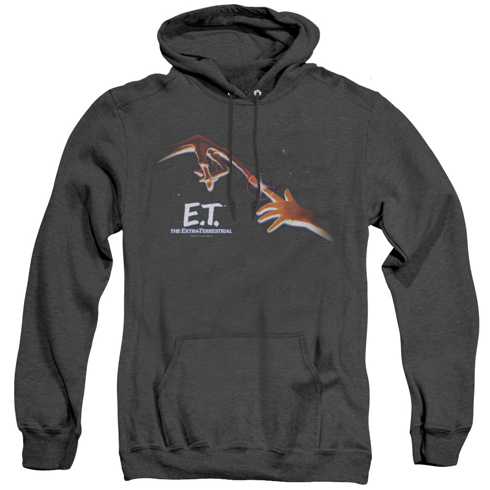 AN OFFCIALLY LICENSED ET POSTER ADULT UNISEX HEATHER PULLOVER HOODIE BLACK