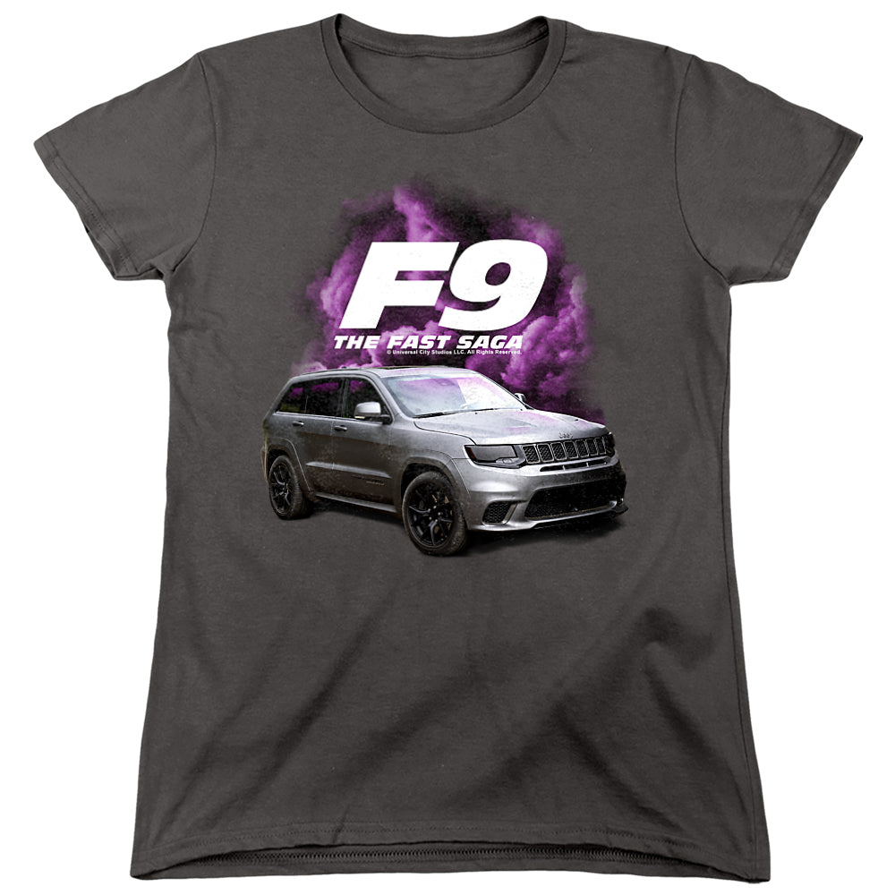 AN OFFCIALLY LICENSED FAST AND THE FURIOUS 9 JEEP WOMEN'S REGULAR FIT T-SHIRT BLACK
