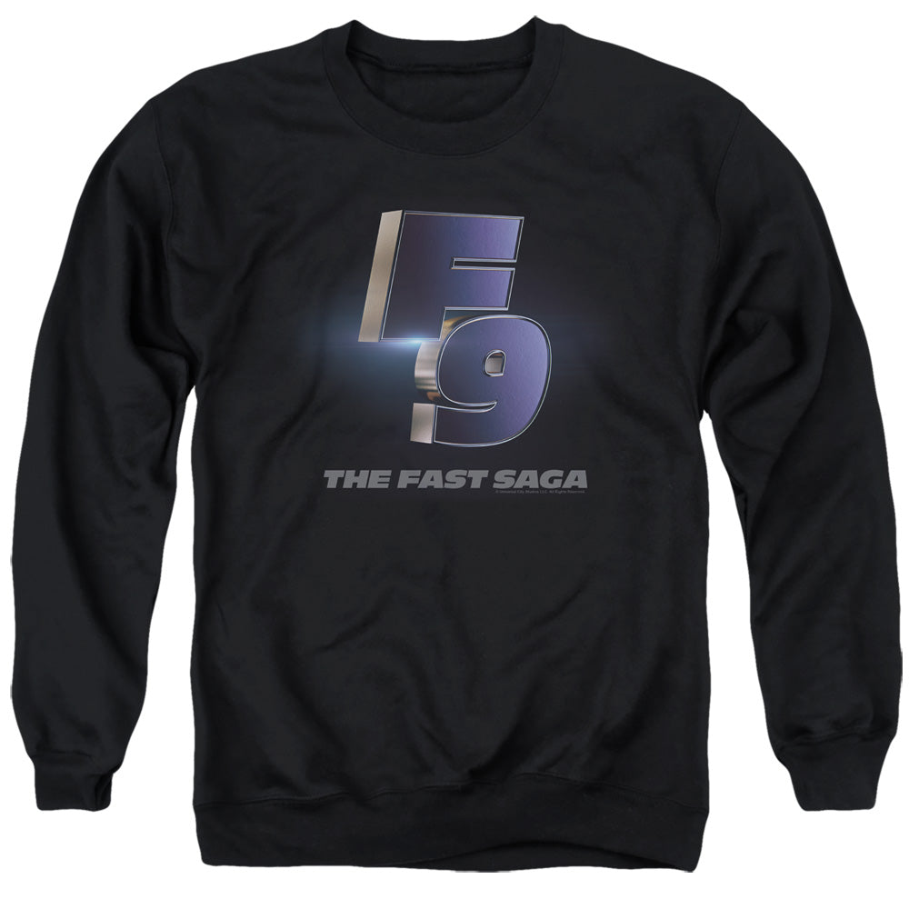AN OFFCIALLY LICENSED FAST AND THE FURIOUS 9 F9 POSTER LOGO ADULT UNISEX CREWNECK SWEATSHIRT BLACK
