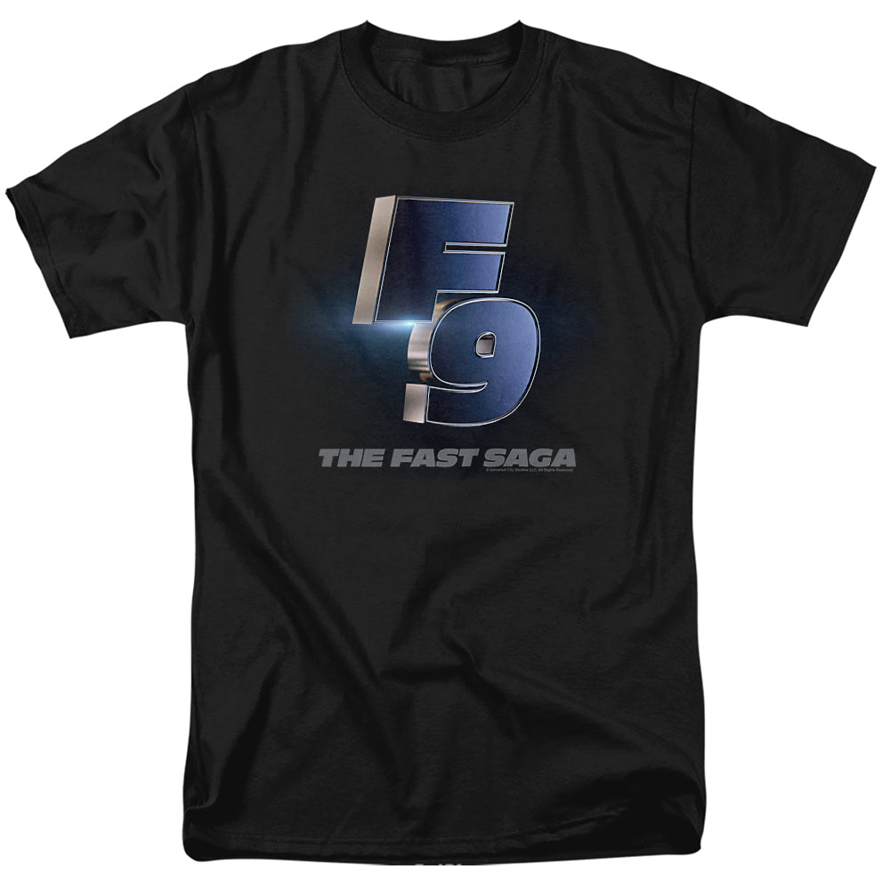 AN OFFCIALLY LICENSED FAST AND THE FURIOUS 9 F9 POSTER LOGO MEN'S REGULAR FIT T-SHIRT BLACK