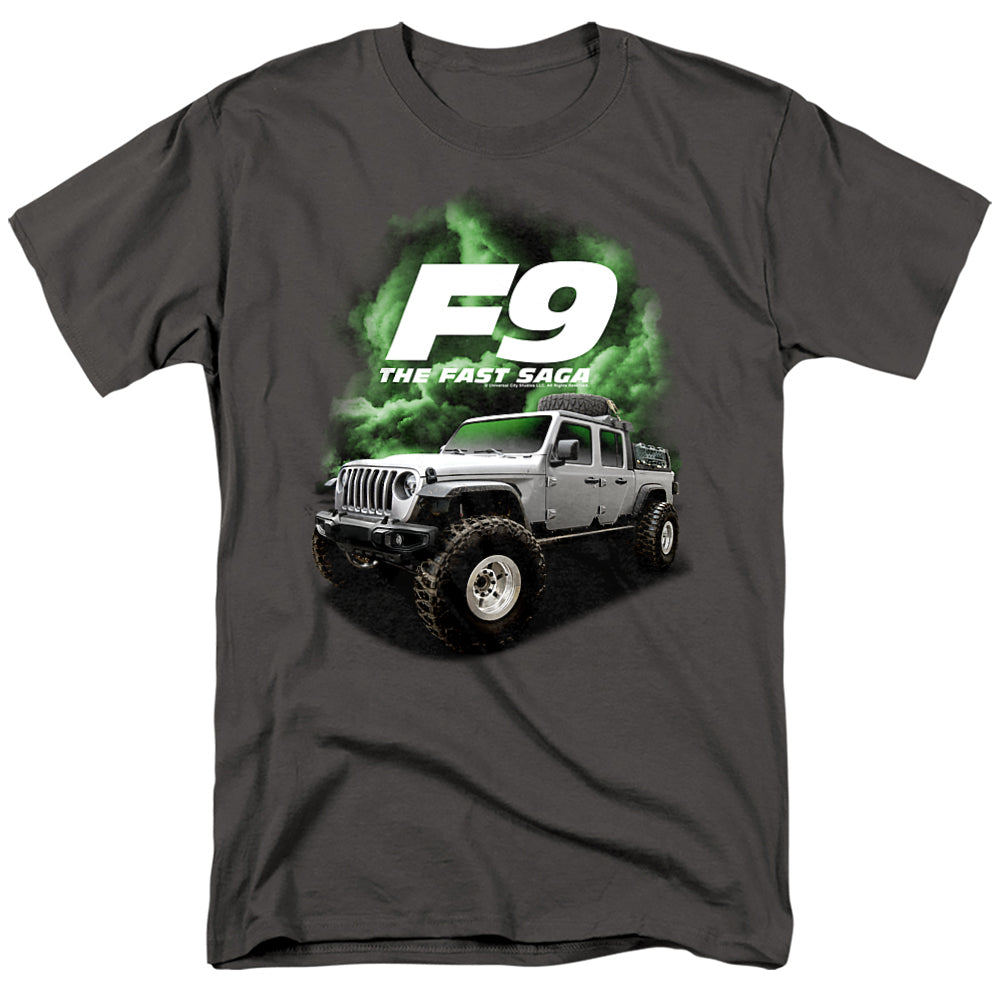 AN OFFCIALLY LICENSED FAST AND THE FURIOUS 9 TRUCK MEN'S REGULAR FIT T-SHIRT BLACK