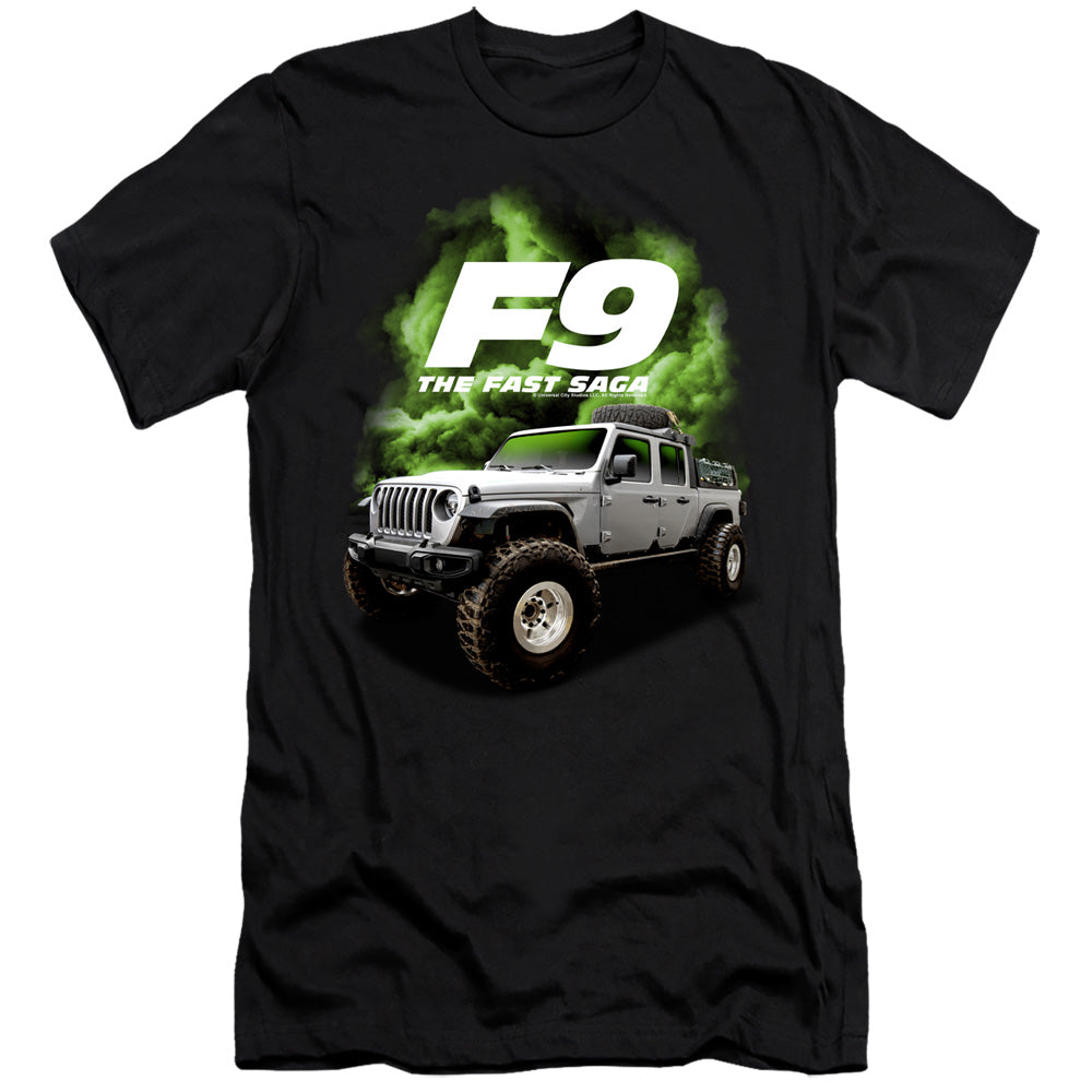 AN OFFCIALLY LICENSED FAST AND THE FURIOUS 9 TRUCK MEN'S PREMIUM SLIM FIT T-SHIRT BLACK