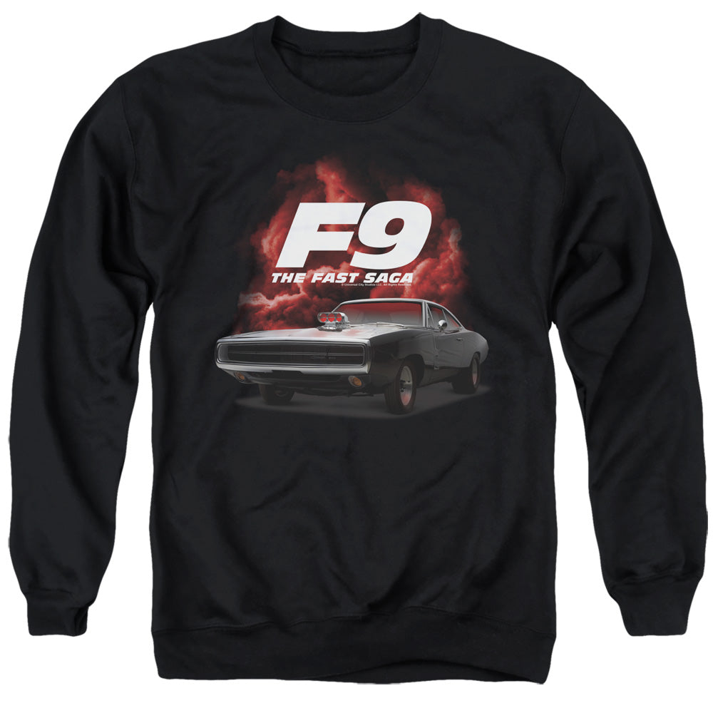 AN OFFCIALLY LICENSED FAST AND THE FURIOUS 9 CAMERO ADULT UNISEX CREWNECK SWEATSHIRT BLACK