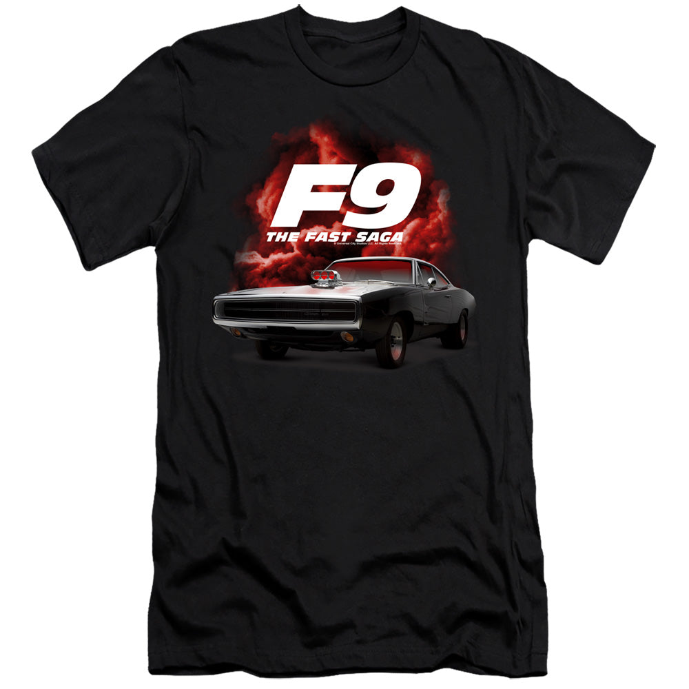 AN OFFCIALLY LICENSED FAST AND THE FURIOUS 9 CAMERO MEN'S PREMIUM SLIM FIT T-SHIRT BLACK