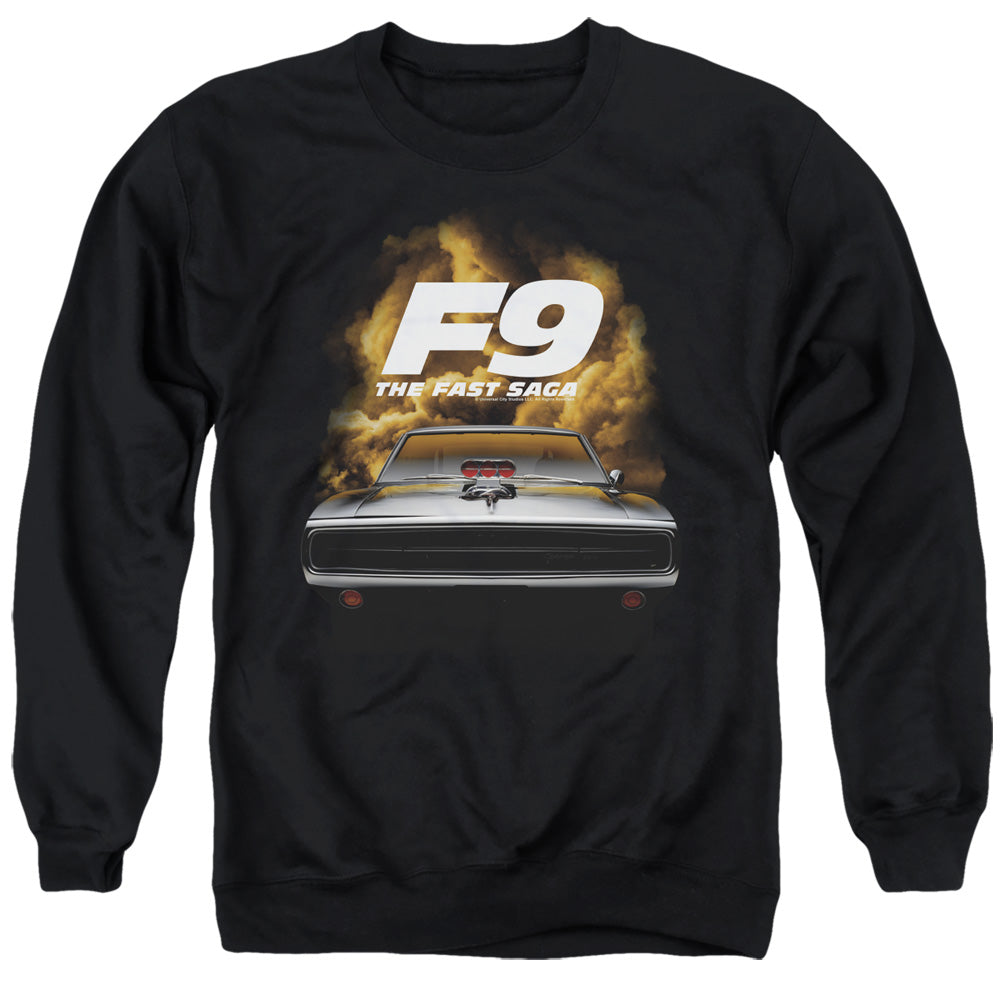 AN OFFCIALLY LICENSED FAST AND THE FURIOUS 9 CAMERO FRONT ADULT UNISEX CREWNECK SWEATSHIRT BLACK