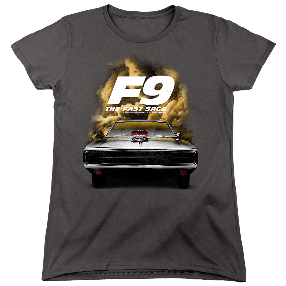 AN OFFCIALLY LICENSED FAST AND THE FURIOUS 9 CAMERO FRONT WOMEN'S REGULAR FIT T-SHIRT BLACK
