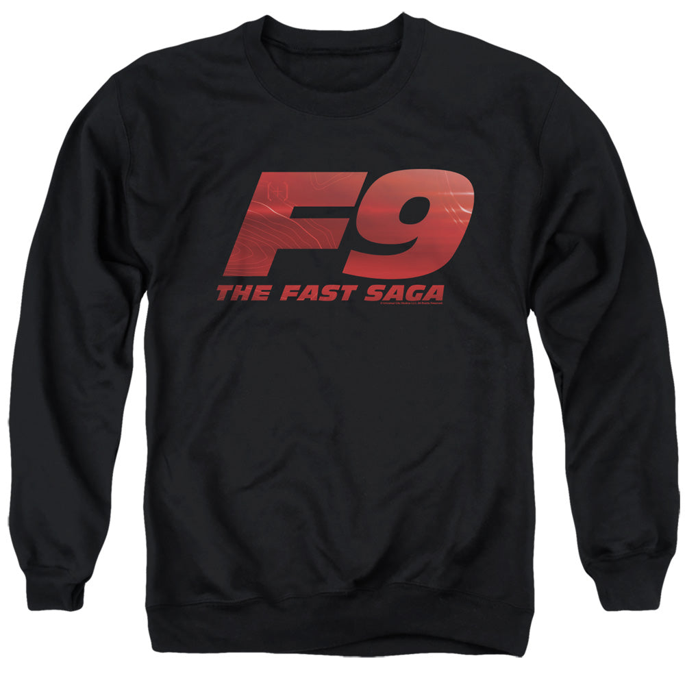 AN OFFCIALLY LICENSED FAST AND THE FURIOUS 9 F9 MAPLOGO ADULT UNISEX CREWNECK SWEATSHIRT BLACK