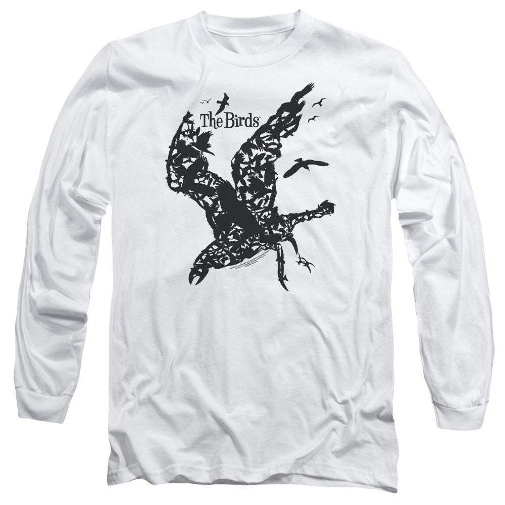 AN OFFCIALLY LICENSED BIRDS TITLE MEN'S LONG SLEEVE T-SHIRT WHITE