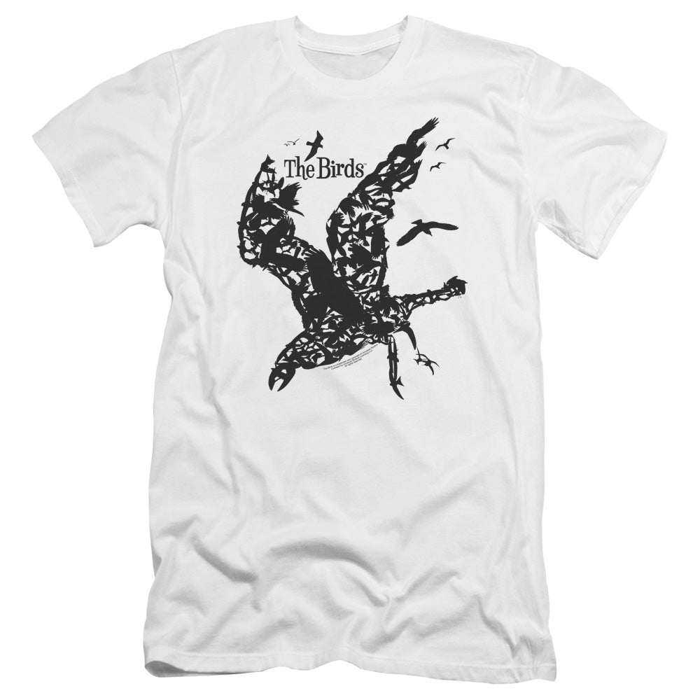 AN OFFCIALLY LICENSED BIRDS TITLE MEN'S PREMIUM SLIM FIT T-SHIRT WHITE