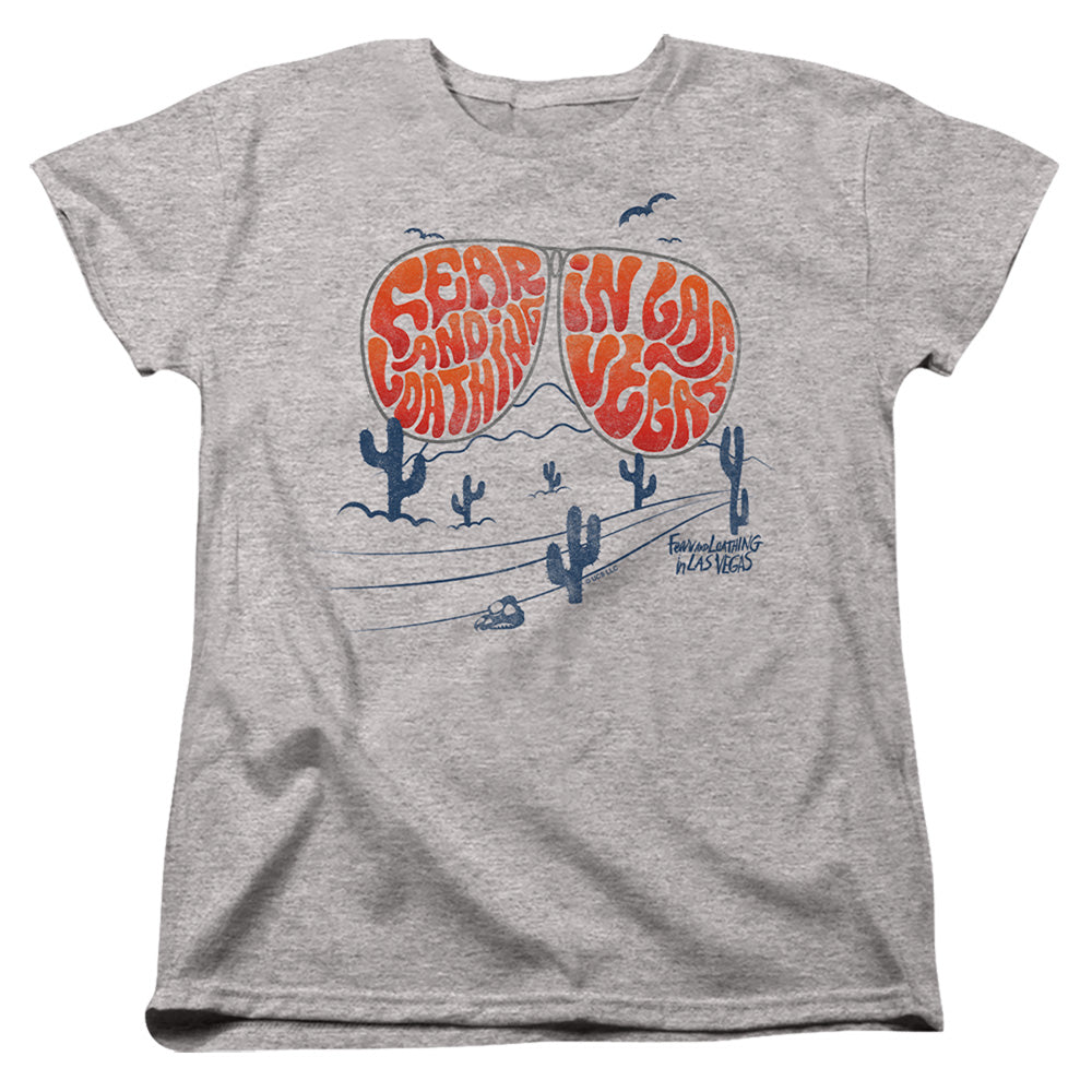 AN OFFCIALLY LICENSED FEAR AND LOATHING IN LAS VEGAS GLASSES WOMEN'S REGULAR FIT T-SHIRT ATHLETIC HEATHER