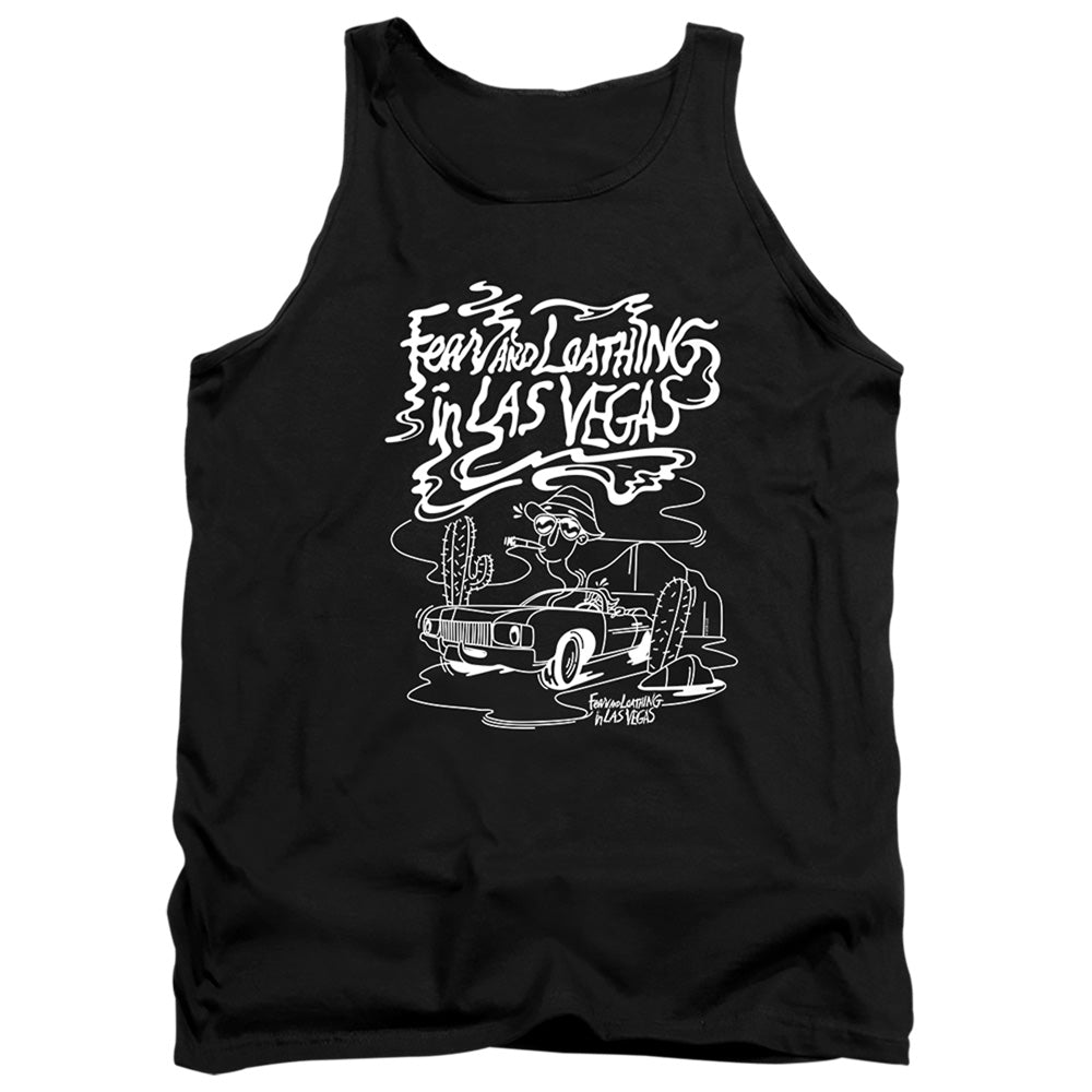 AN OFFCIALLY LICENSED FEAR AND LOATHING IN LAS VEGAS DESERT DRIVE MONO ADULT UNISEX TANK TOP BLACK
