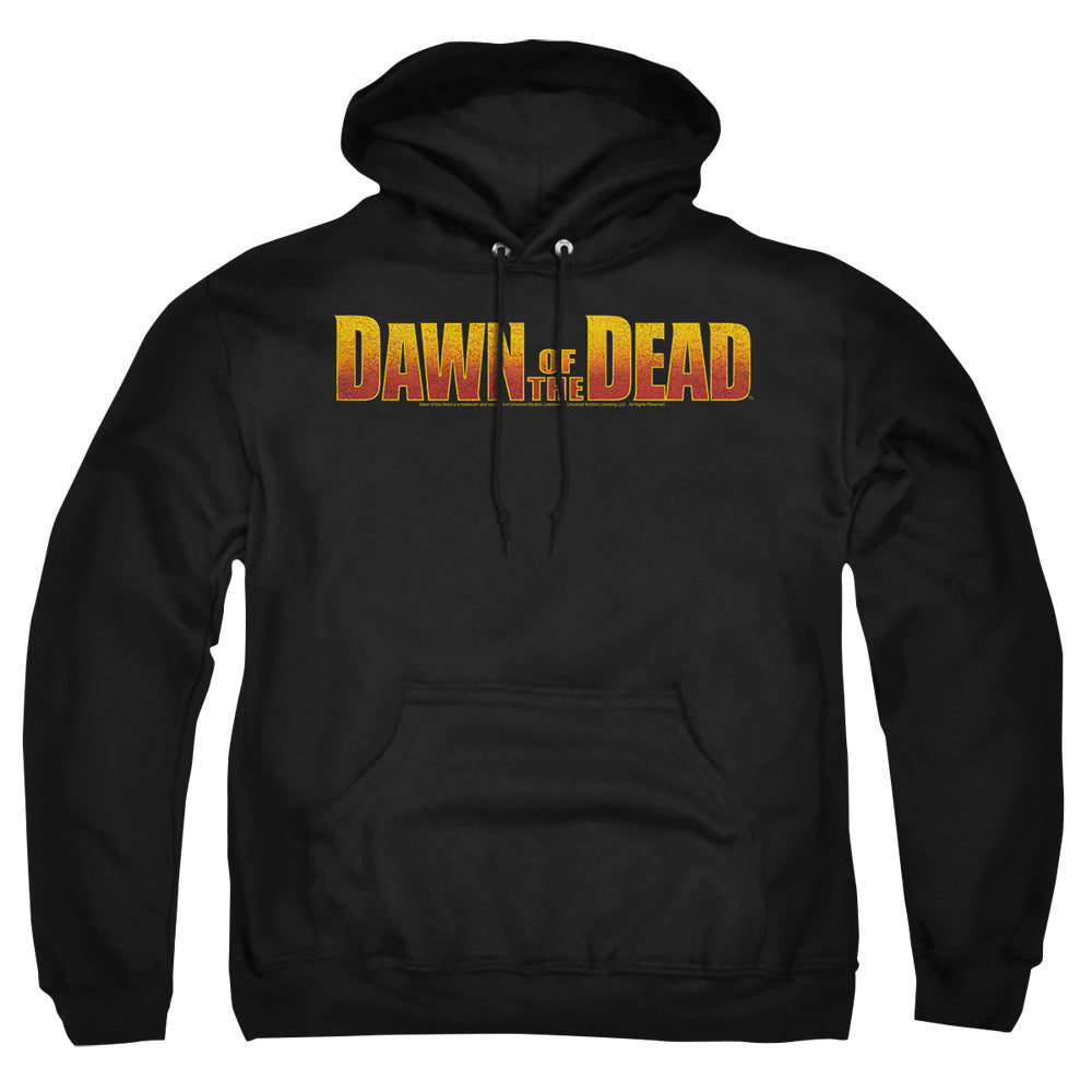 AN OFFCIALLY LICENSED DAWN OF THE DEAD DAWN LOGO ADULT UNISEX PULLOVER HOODIE BLACK