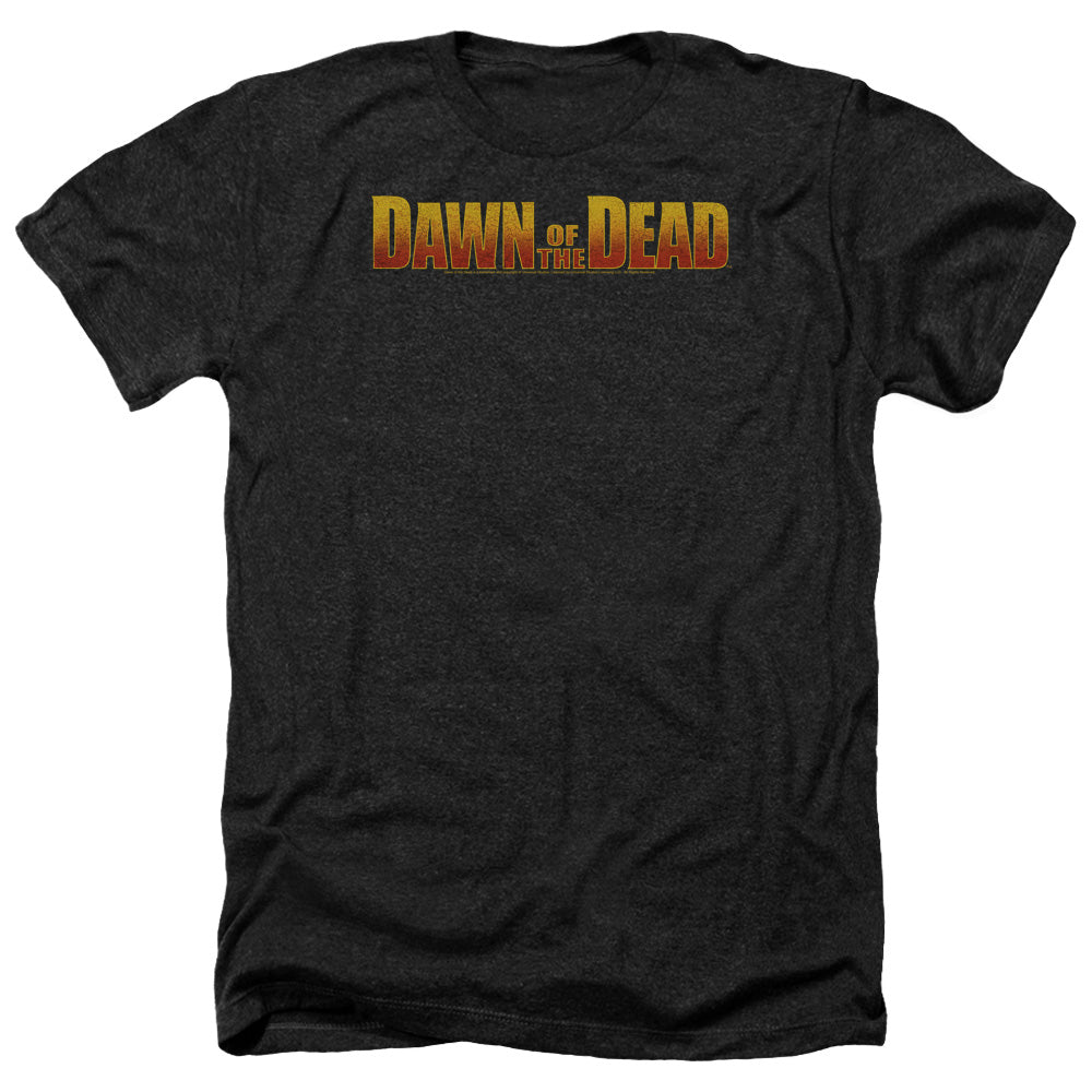 AN OFFCIALLY LICENSED DAWN OF THE DEAD DAWN LOGO MEN'S HEATHER T-SHIRT CHARCOAL