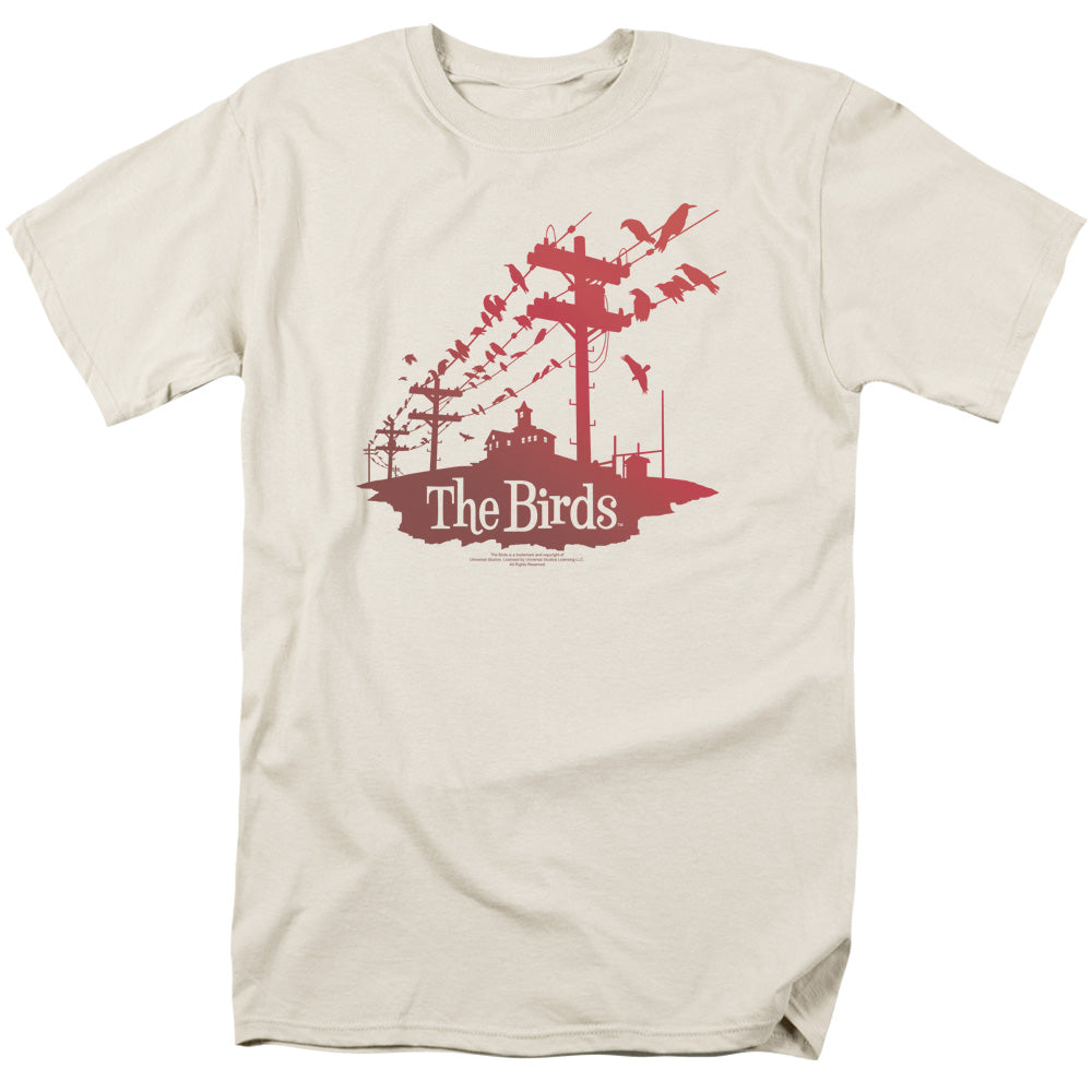 AN OFFCIALLY LICENSED BIRDS ON A WIRE MEN'S REGULAR FIT T-SHIRT CREAM