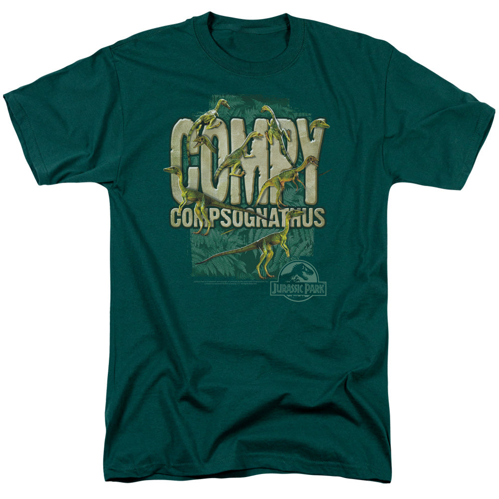 AN OFFCIALLY LICENSED JURASSIC PARK COMPY MEN'S REGULAR FIT T-SHIRT HUNTER GREEN