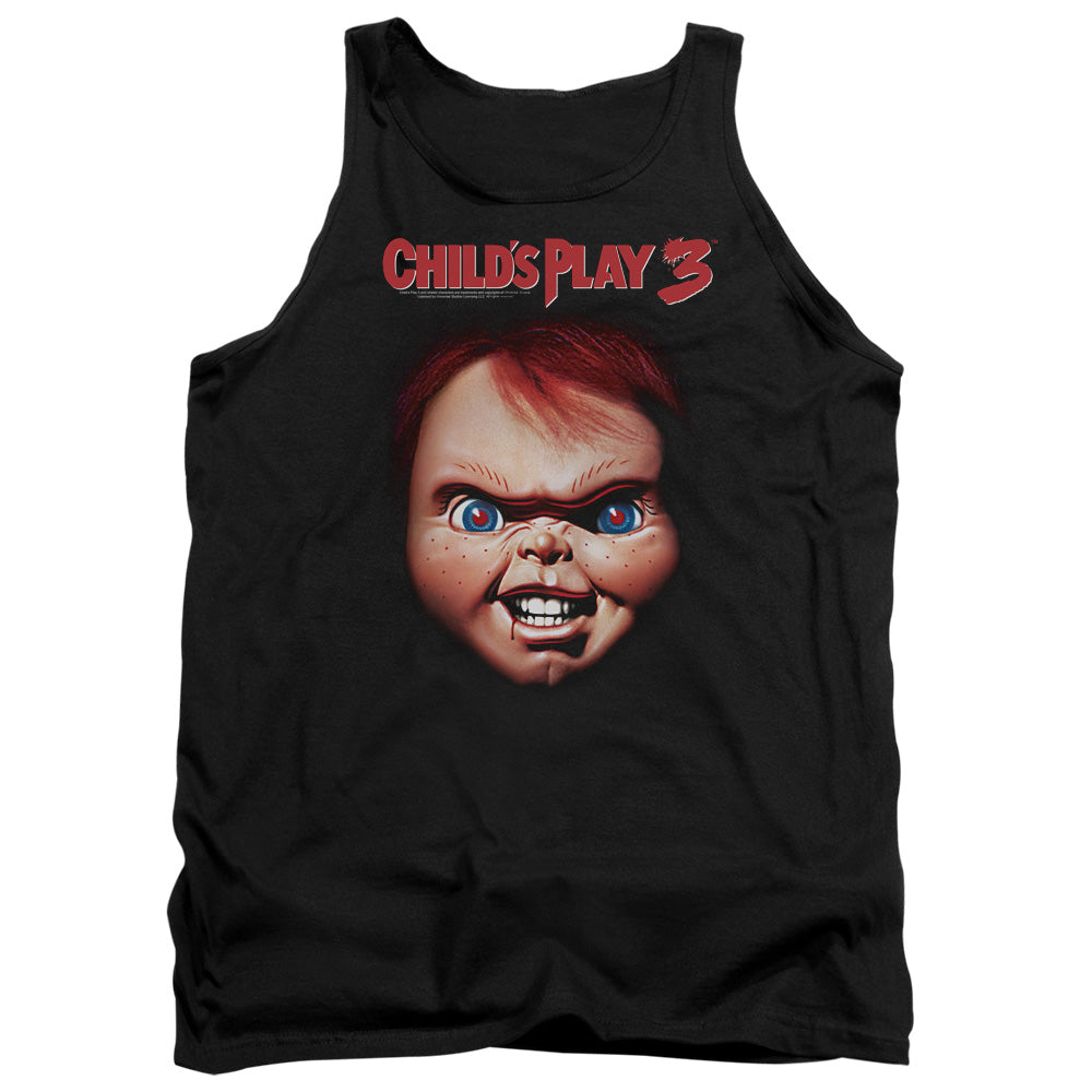 AN OFFCIALLY LICENSED CHILDS PLAY 3 CHUCKY ADULT UNISEX TANK TOP BLACK