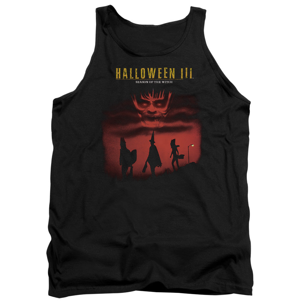 AN OFFCIALLY LICENSED HALLOWEEN III SEASON OF THE WITCH ADULT UNISEX TANK TOP BLACK