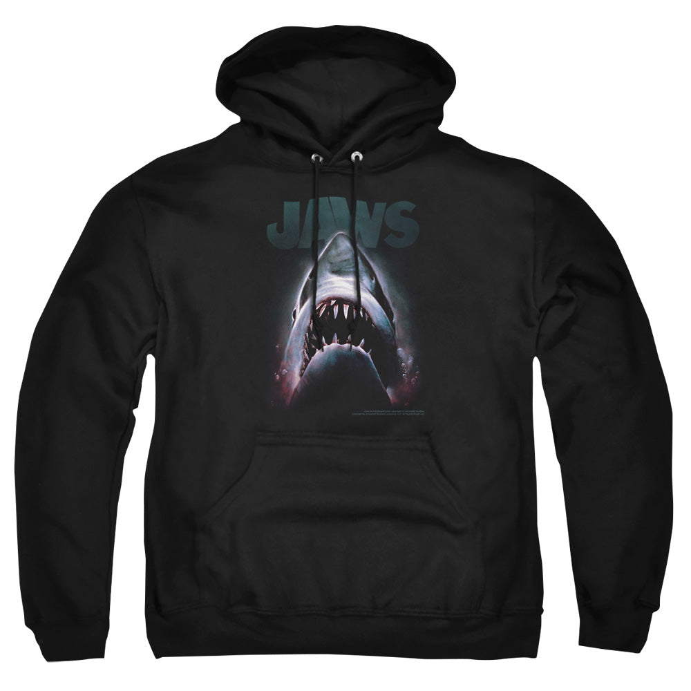 AN OFFCIALLY LICENSED JAWS TERROR IN THE DEEP ADULT UNISEX PULLOVER HOODIE BLACK