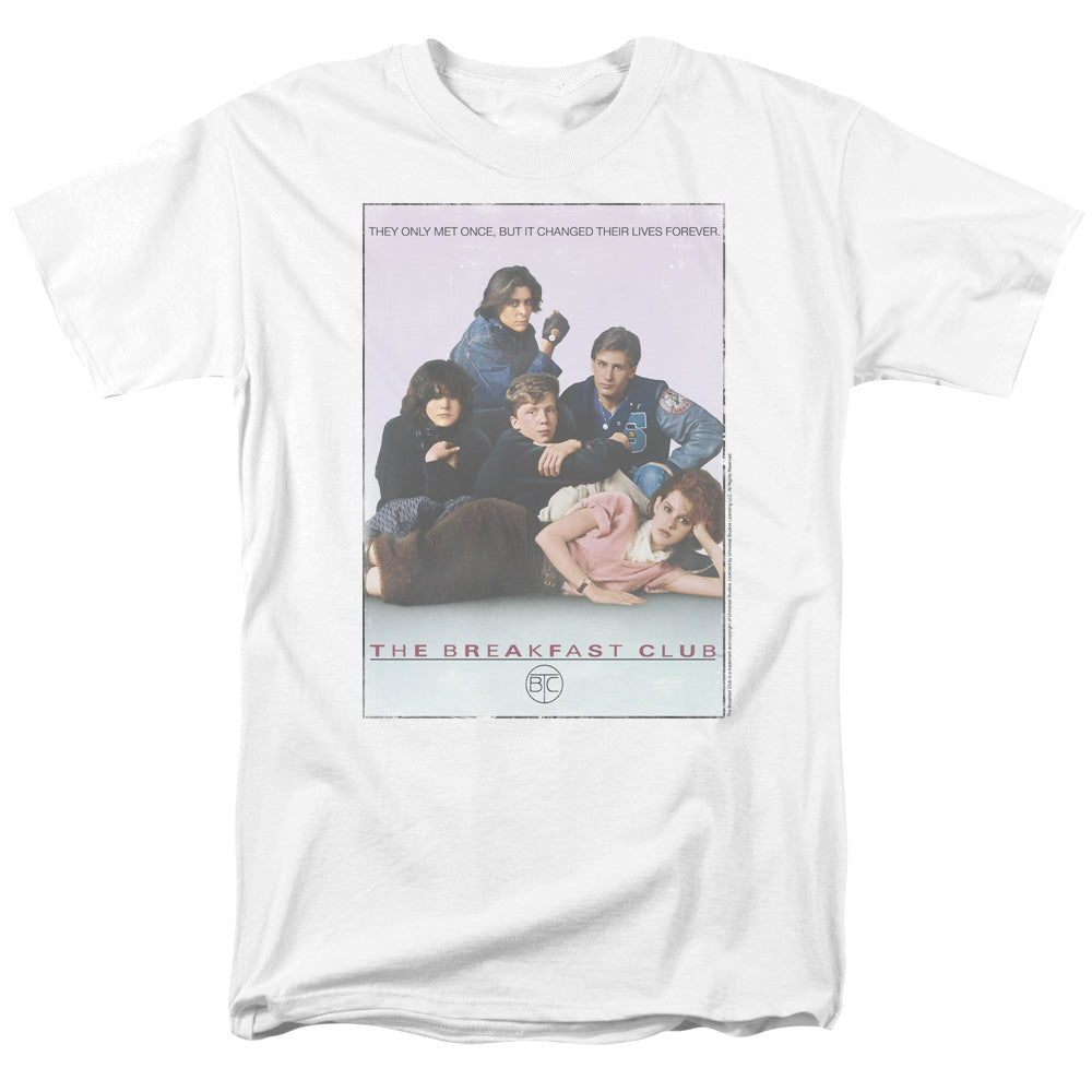AN OFFCIALLY LICENSED BREAKFAST CLUB BC POSTER MEN'S REGULAR FIT T-SHIRT WHITE