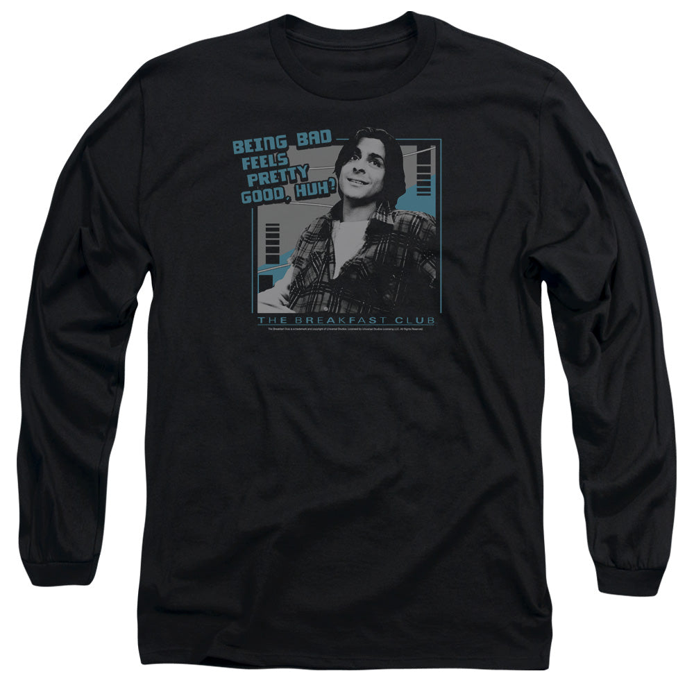 AN OFFCIALLY LICENSED BREAKFAST CLUB BAD MEN'S LONG SLEEVE T-SHIRT BLACK