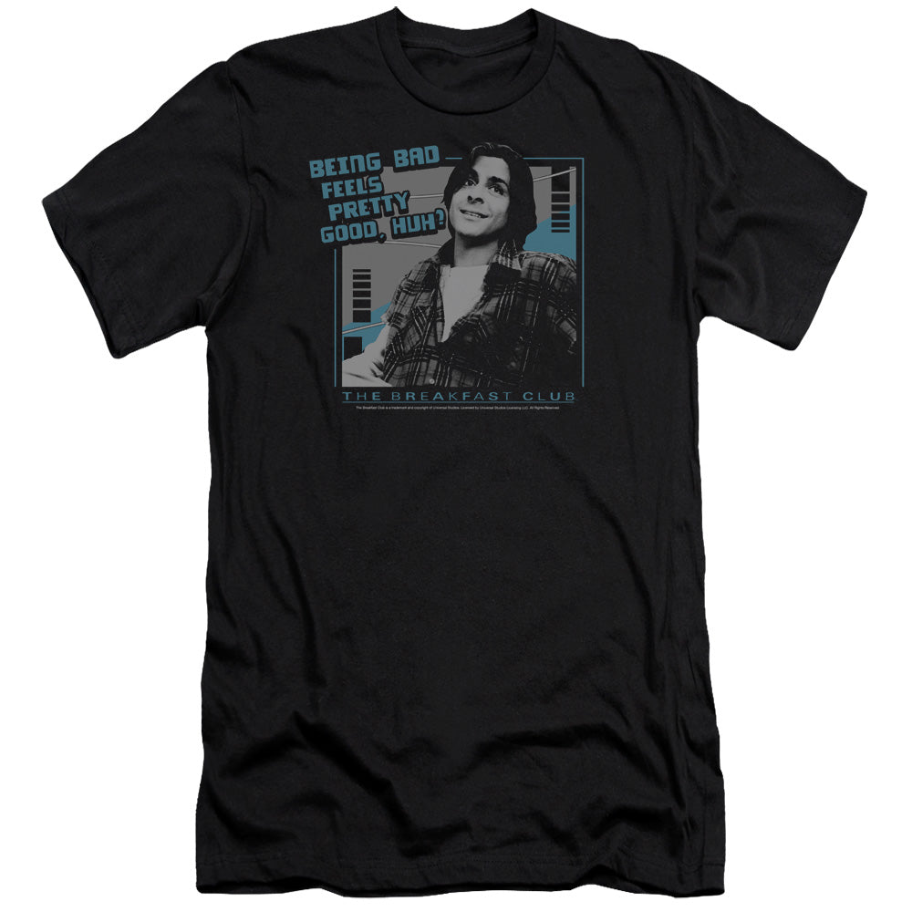 AN OFFCIALLY LICENSED BREAKFAST CLUB BAD MEN'S PREMIUM SLIM FIT T-SHIRT BLACK