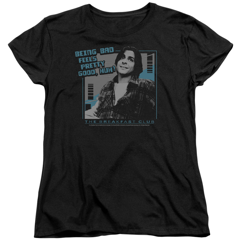 AN OFFCIALLY LICENSED BREAKFAST CLUB BAD WOMEN'S REGULAR FIT T-SHIRT BLACK