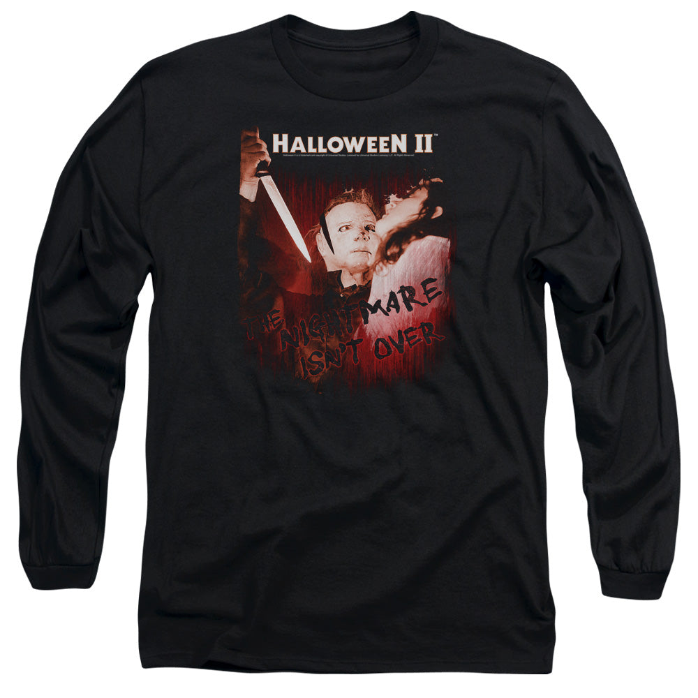 AN OFFCIALLY LICENSED HALLOWEEN II NIGHTMARE MEN'S LONG SLEEVE T-SHIRT BLACK
