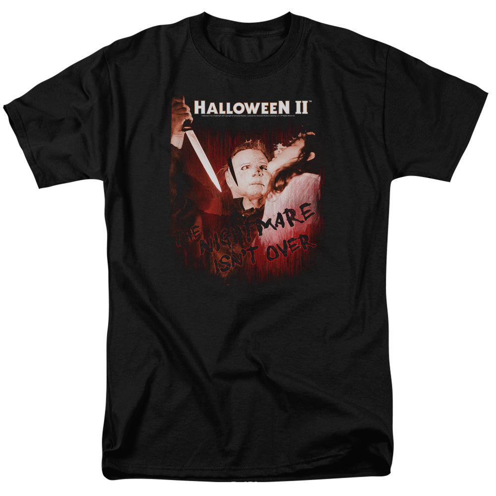 AN OFFCIALLY LICENSED HALLOWEEN II NIGHTMARE MEN'S REGULAR FIT T-SHIRT BLACK