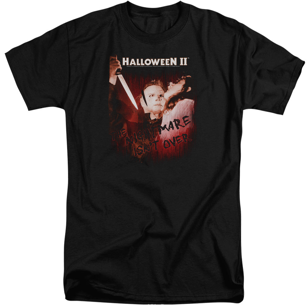 AN OFFCIALLY LICENSED HALLOWEEN II NIGHTMARE MEN'S TALL FIT T-SHIRT BLACK