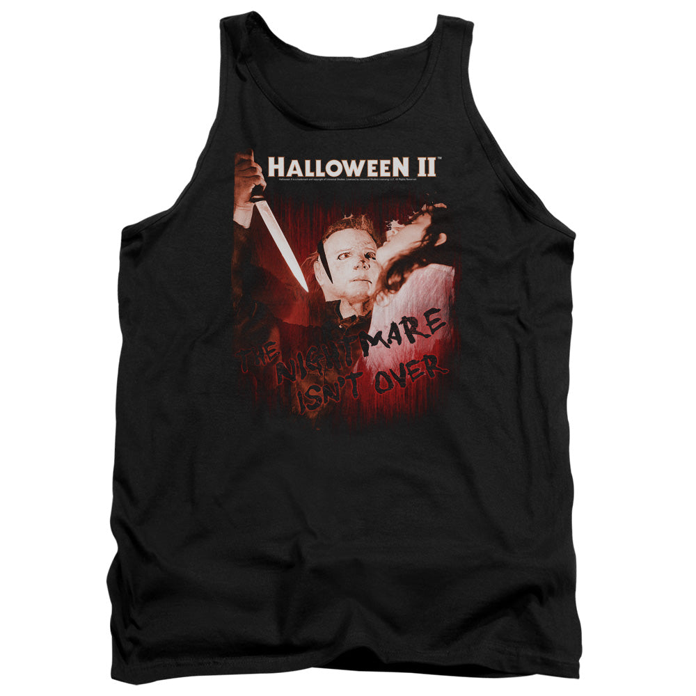 AN OFFCIALLY LICENSED HALLOWEEN II NIGHTMARE ADULT UNISEX TANK TOP BLACK