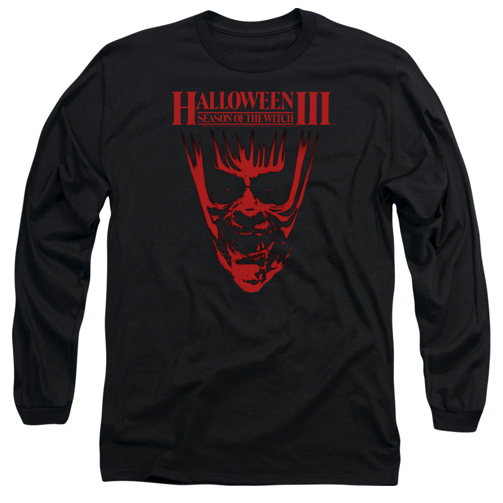 AN OFFCIALLY LICENSED HALLOWEEN III TITLE MEN'S LONG SLEEVE T-SHIRT BLACK