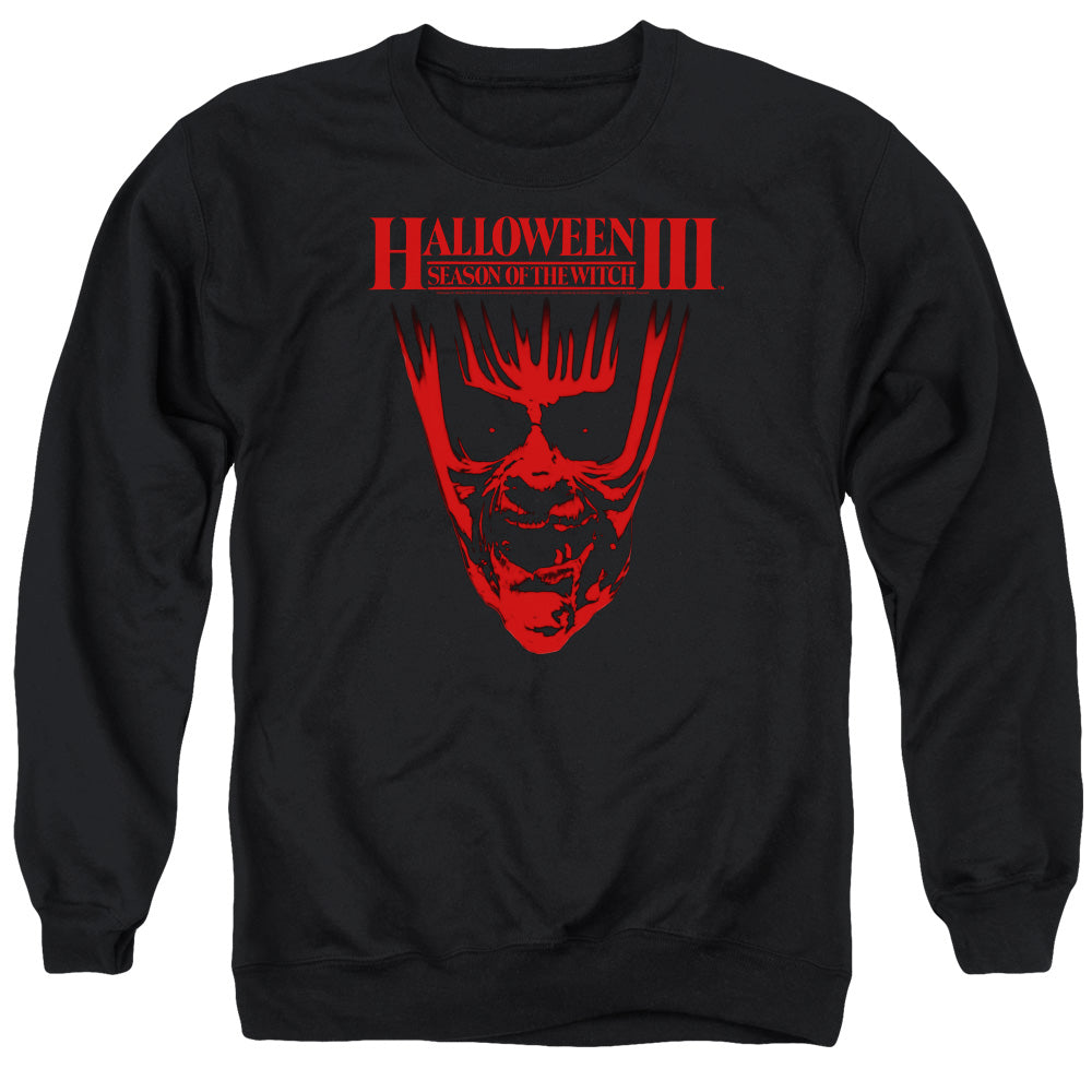 AN OFFCIALLY LICENSED HALLOWEEN III TITLE ADULT UNISEX CREWNECK SWEATSHIRT BLACK