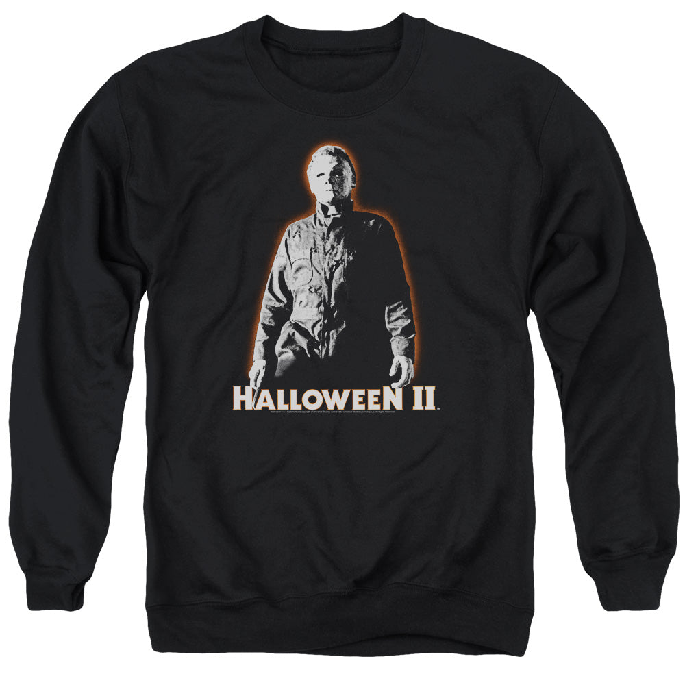 AN OFFCIALLY LICENSED HALLOWEEN II MICHAEL MYERS ADULT UNISEX CREWNECK SWEATSHIRT BLACK