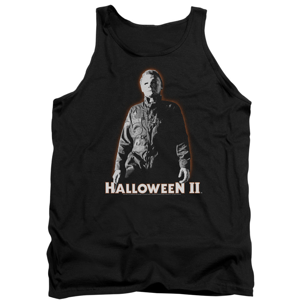 AN OFFCIALLY LICENSED HALLOWEEN II MICHAEL MYERS ADULT UNISEX TANK TOP BLACK