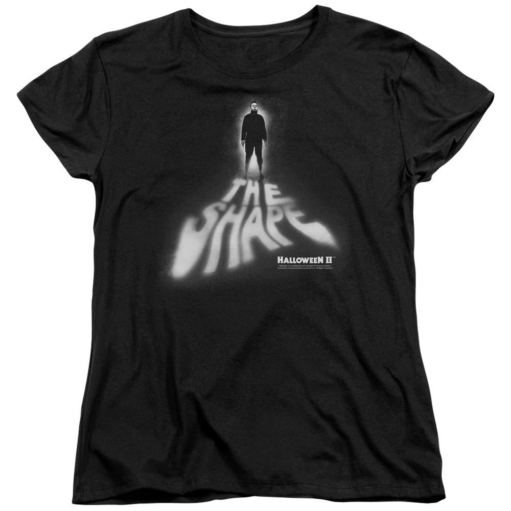 AN OFFCIALLY LICENSED HALLOWEEN II THE SHAPE WOMEN'S REGULAR FIT T-SHIRT BLACK